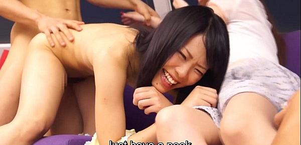  Subtitled Japanese amateurs real sex in front of friends HD